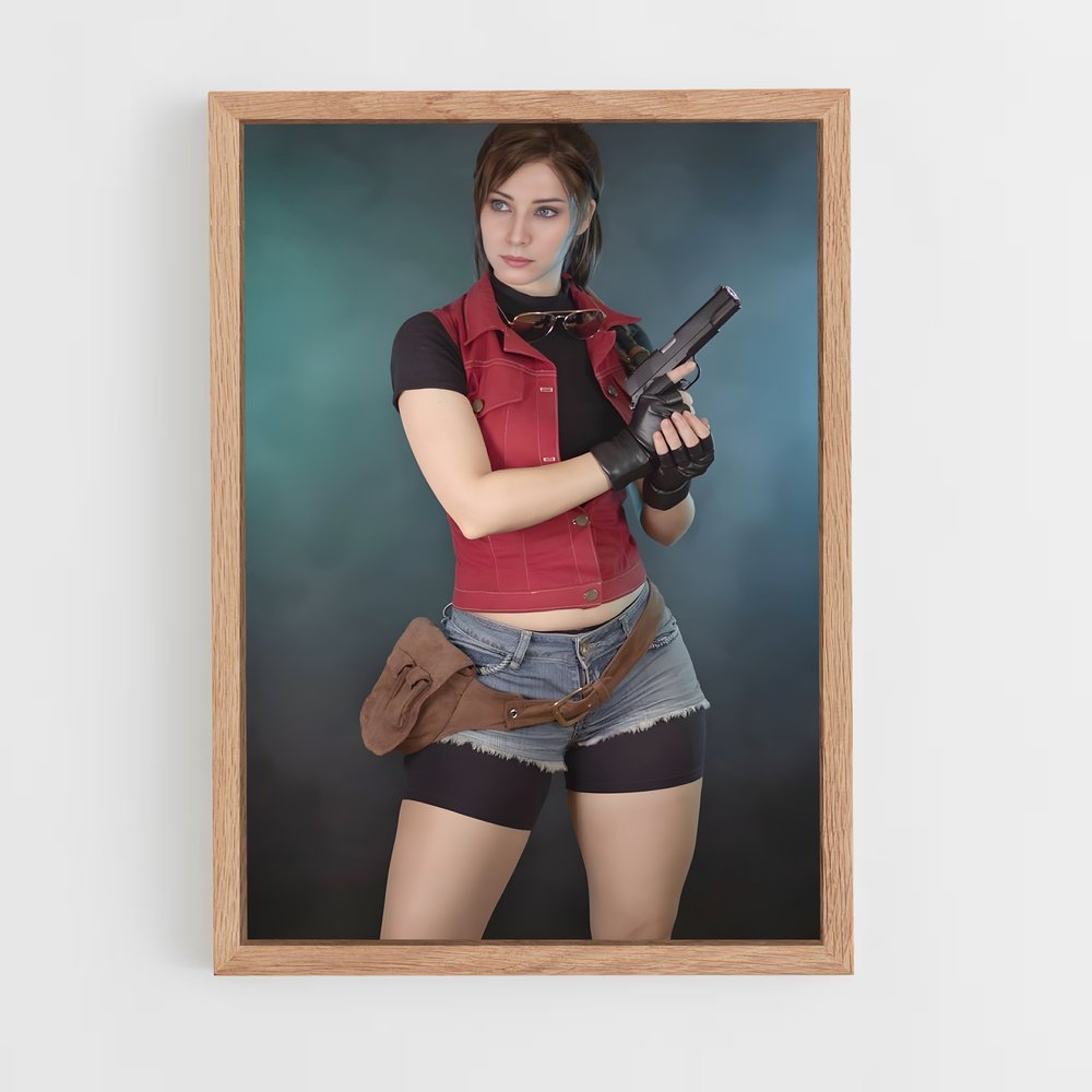Poster Claire en Action – affiche Resident Evil (vue 4)